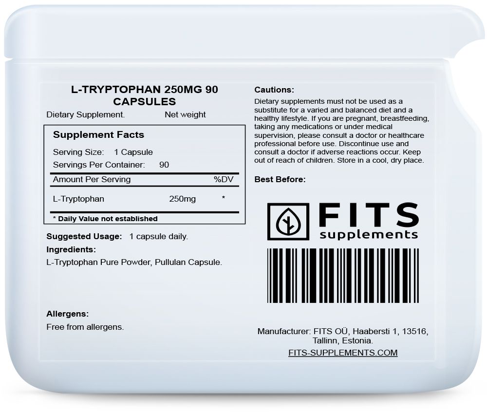 L-tryptofaani 250mg 90 kapselit