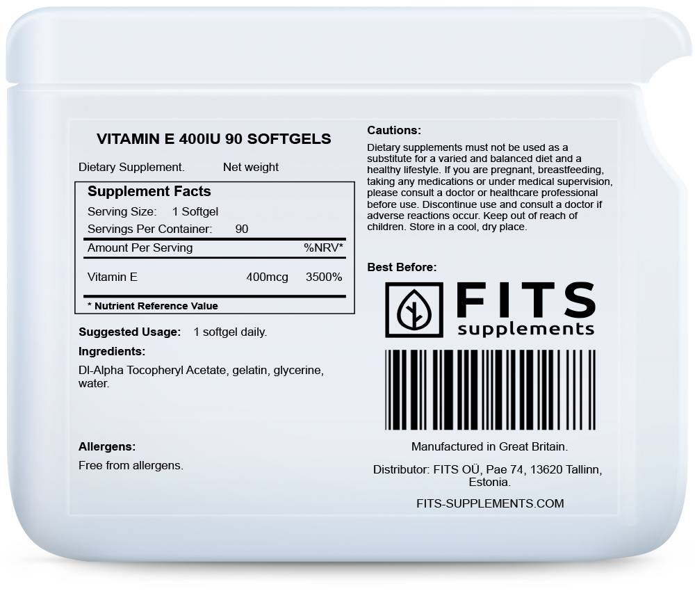 E-vitamiinia 400IU 90 geelikapselit