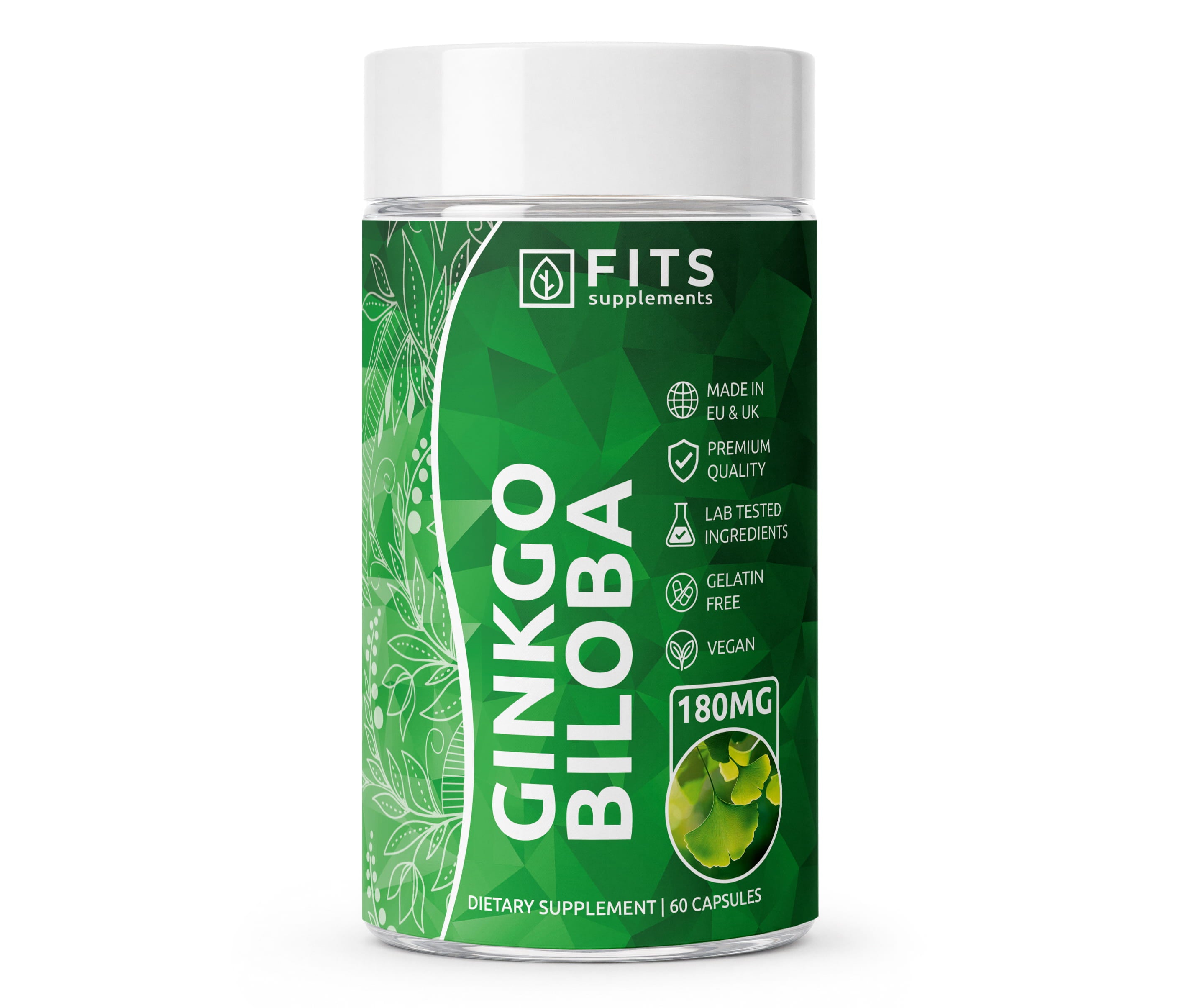 Ginkgo biloba 180 mg, 60 kapselia