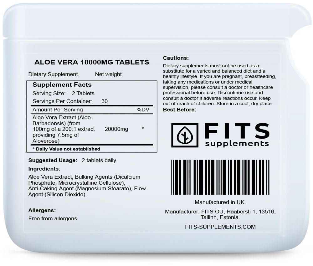 Aloe Vera 10000mg tabletit