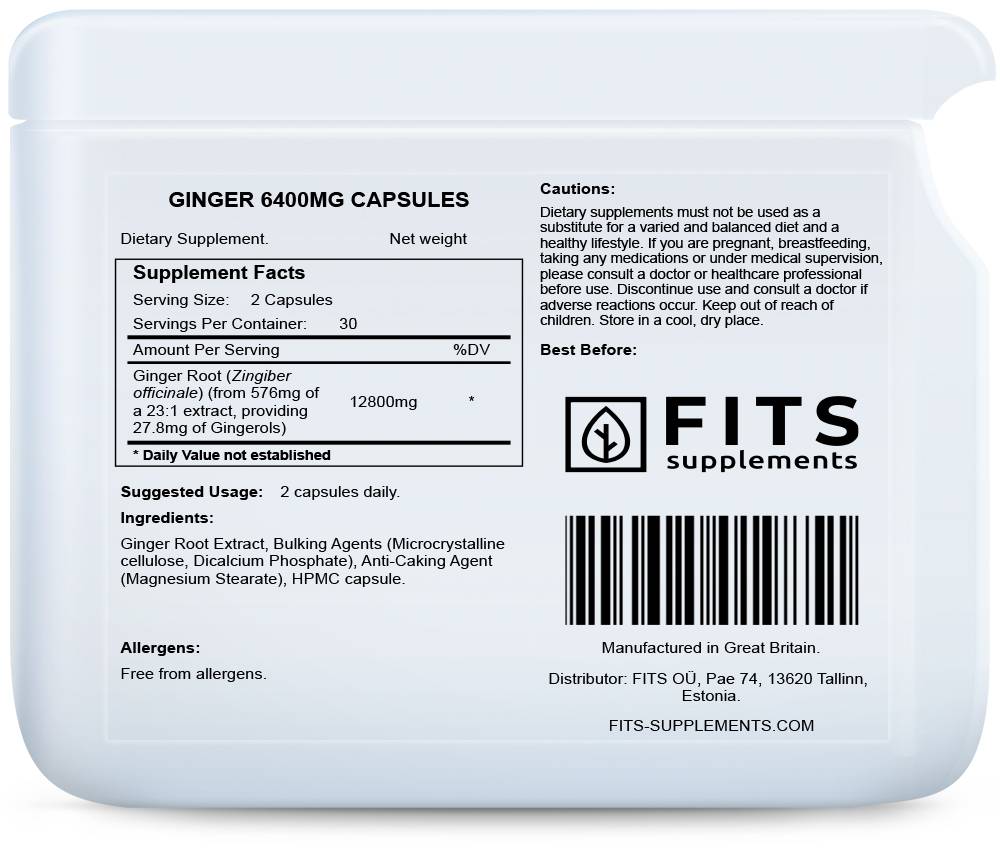 Ginger 6400mg kapselit
