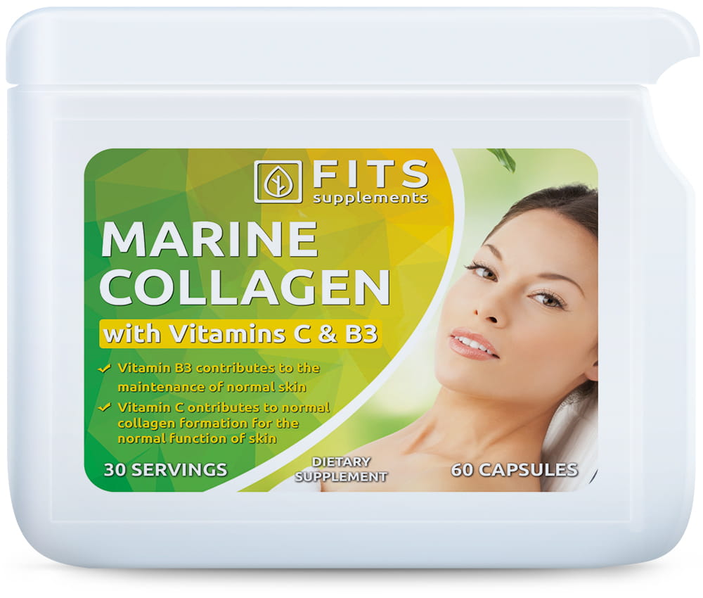 Marine Collagen, Vitamin C and Vitamin B3 60 capsules