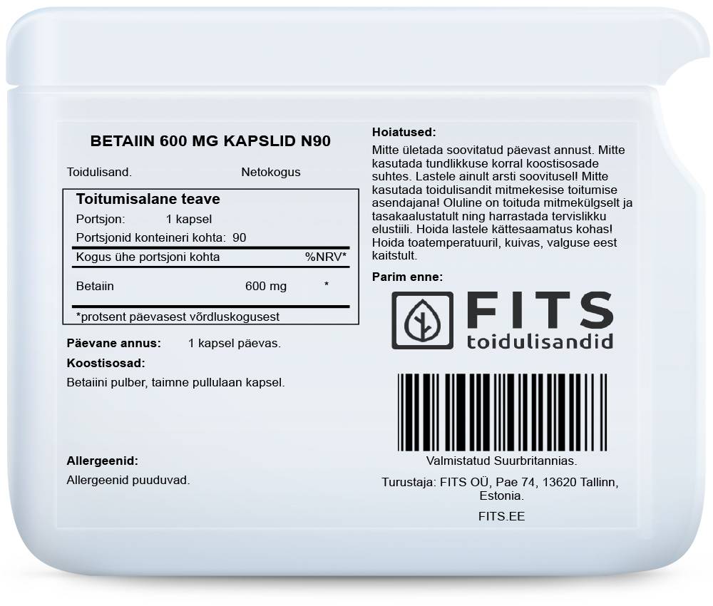 Betaiini 600mg kapselit N90