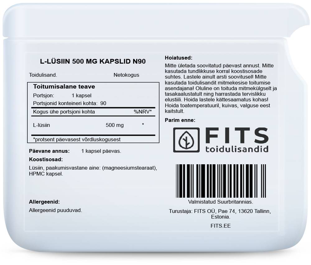 L-lysiini 500mg kapselit N90