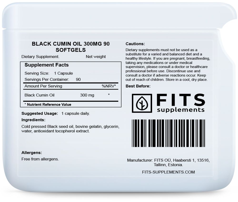 Black Cumin Oil 300mg 90 kapselit