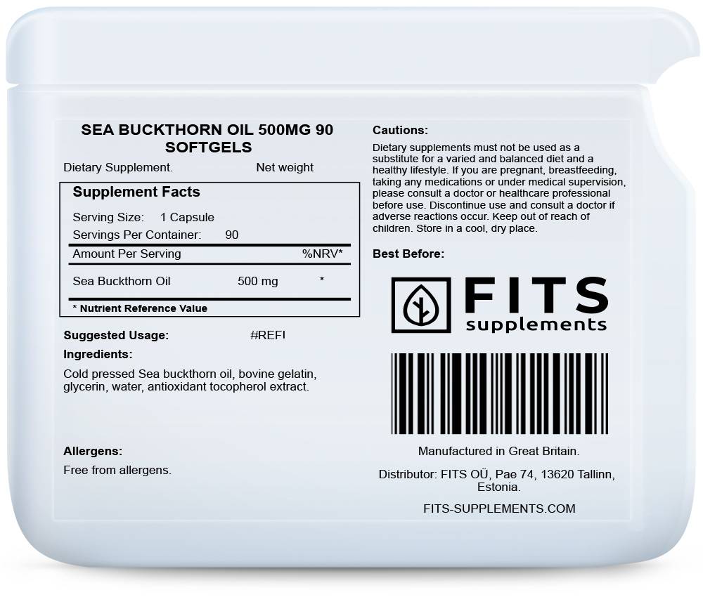 Sea Buckthorn Oil 500mg 90 kapselit