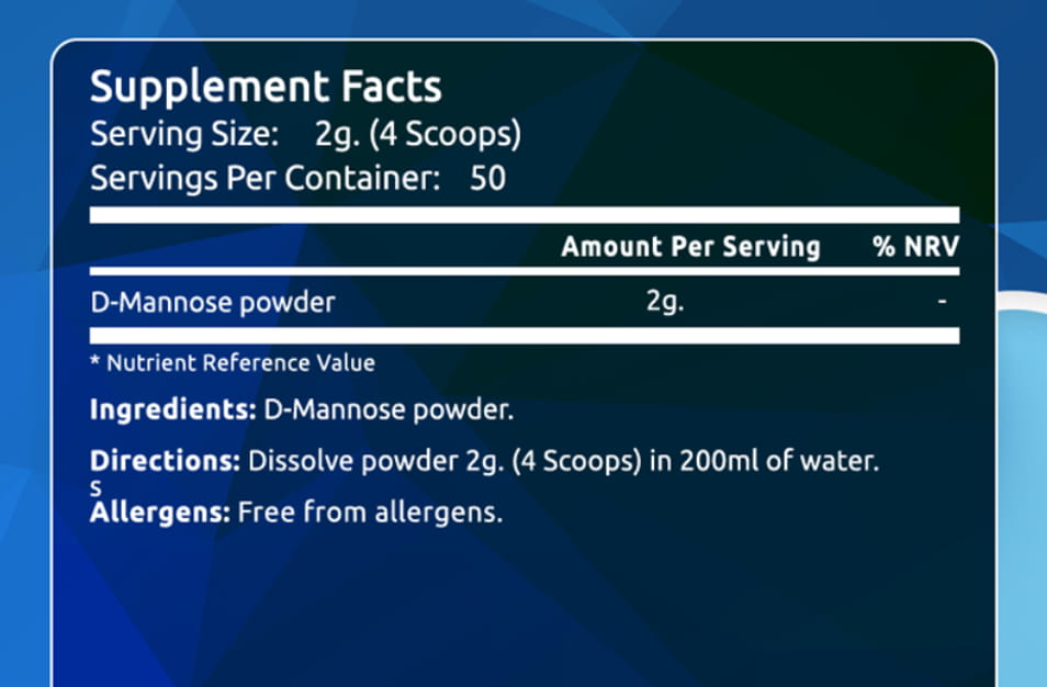 D-Mannose powder 100g - FITS Dietary Supplements
