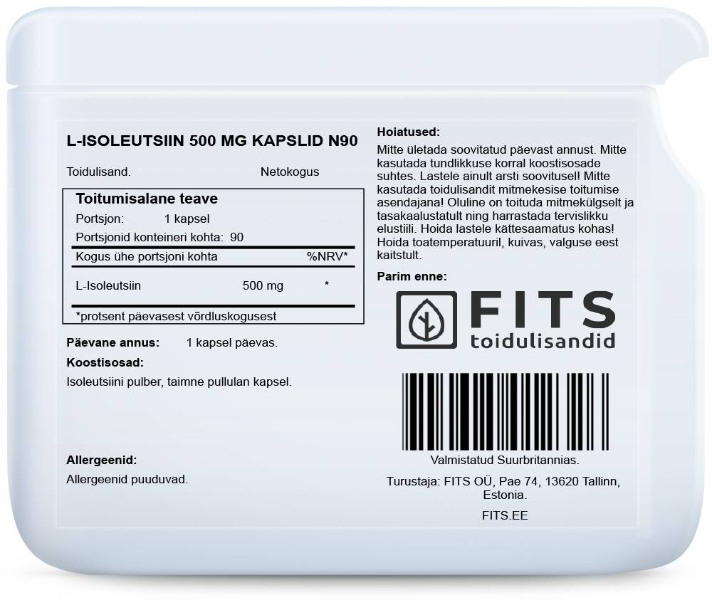 L-Isoleusiini 500mg kapselit N90