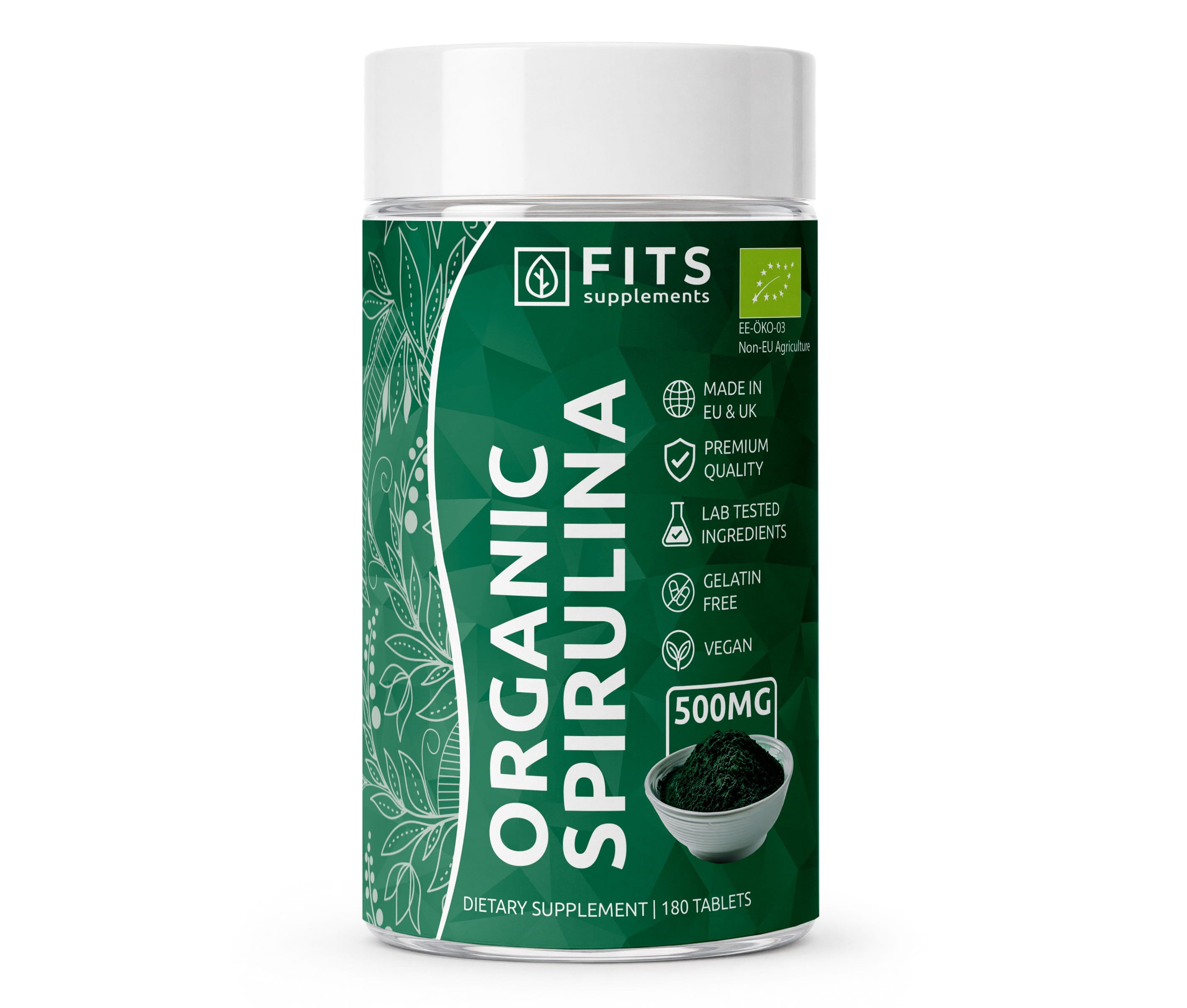 Luomu Spirulina 500mg 180 tablettia