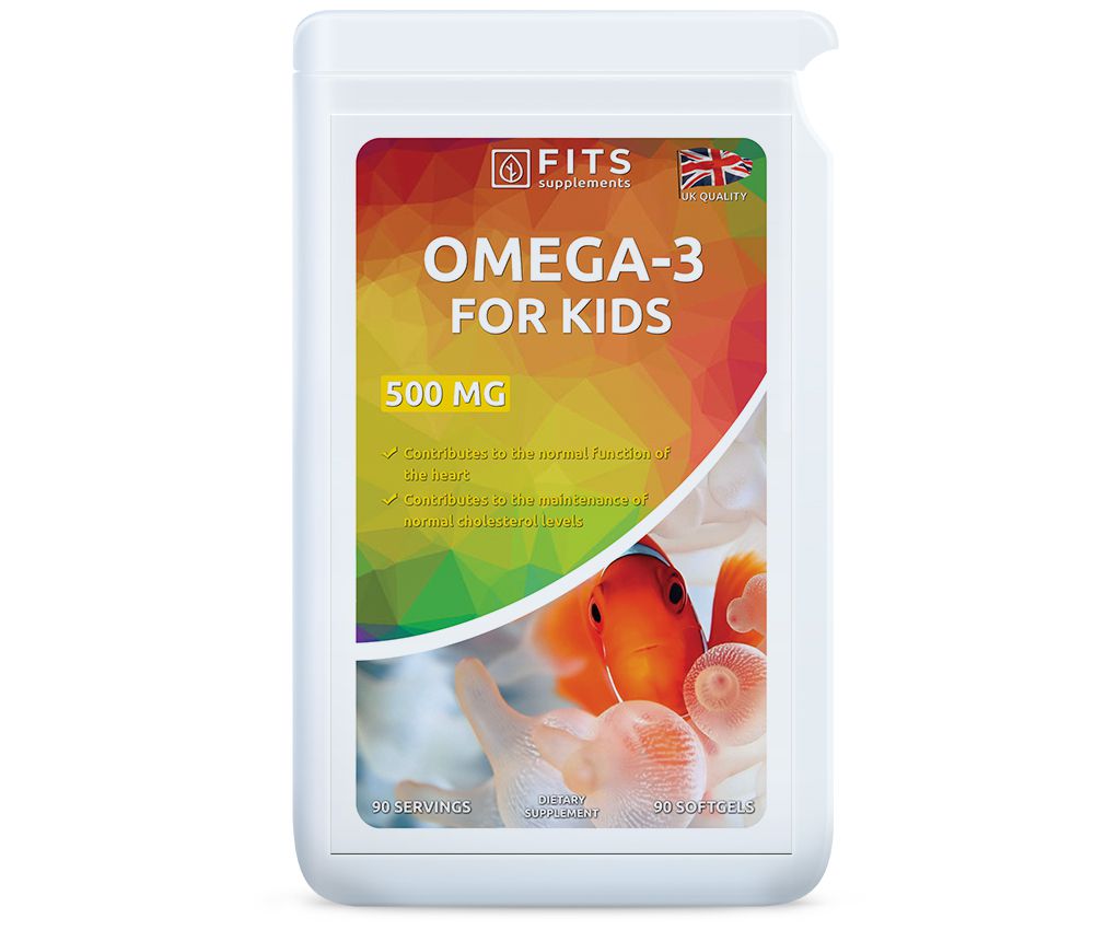Omega-3 500mg Lapsille 90 geelitabletit