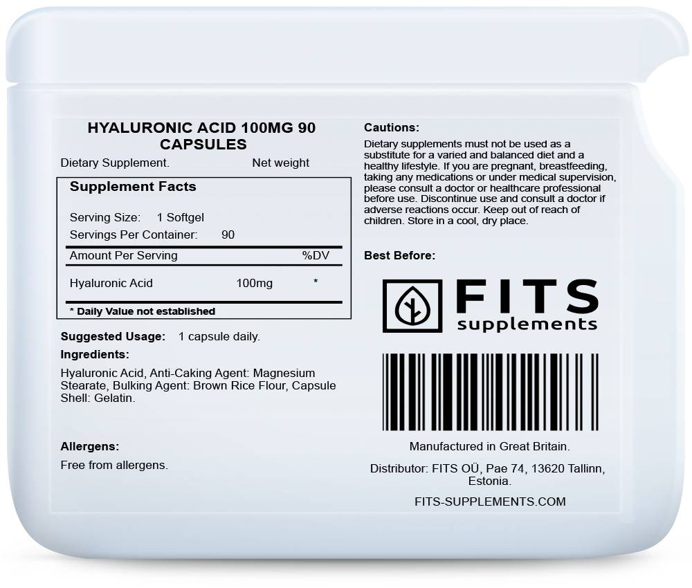 Hyaluronihappo 100mg 90 kapselia