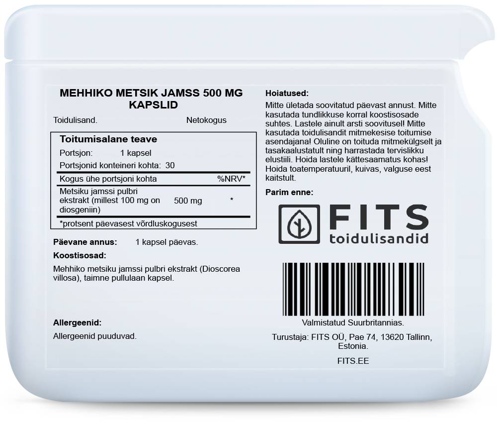 Meksikon Villijamssi 500mg kapselit