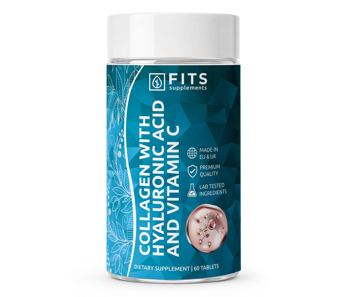 Kollagen med hyaluronsyra och vitamin C 60 tabletter