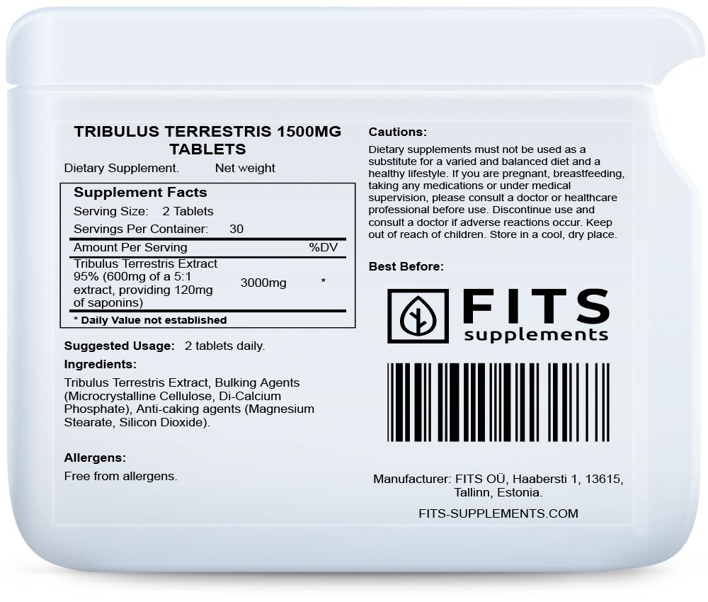 Tribulus Terrestris 1500mg tabletit