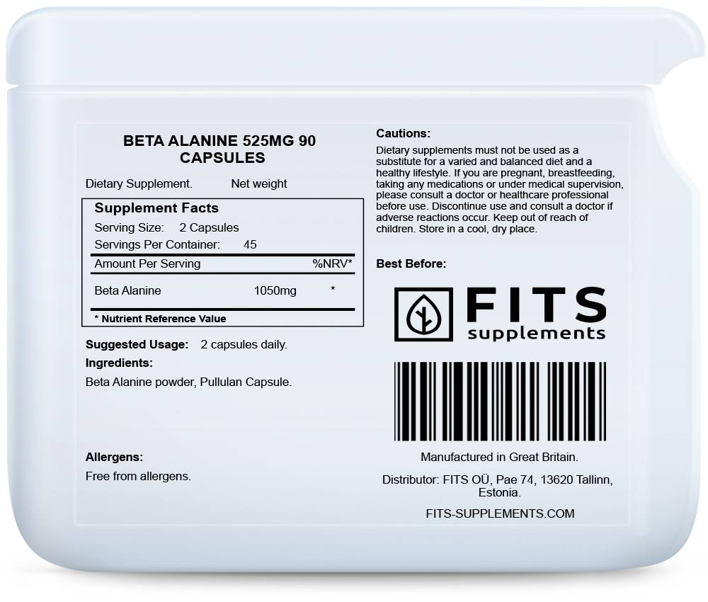 Beeta-alaniini 525mg 90 kapselia