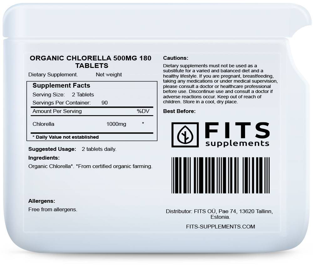 Chlorella BIO 500mg 180 tablets