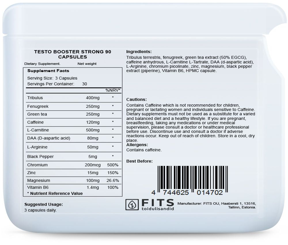 Testo Booster Strong 90 kapselia