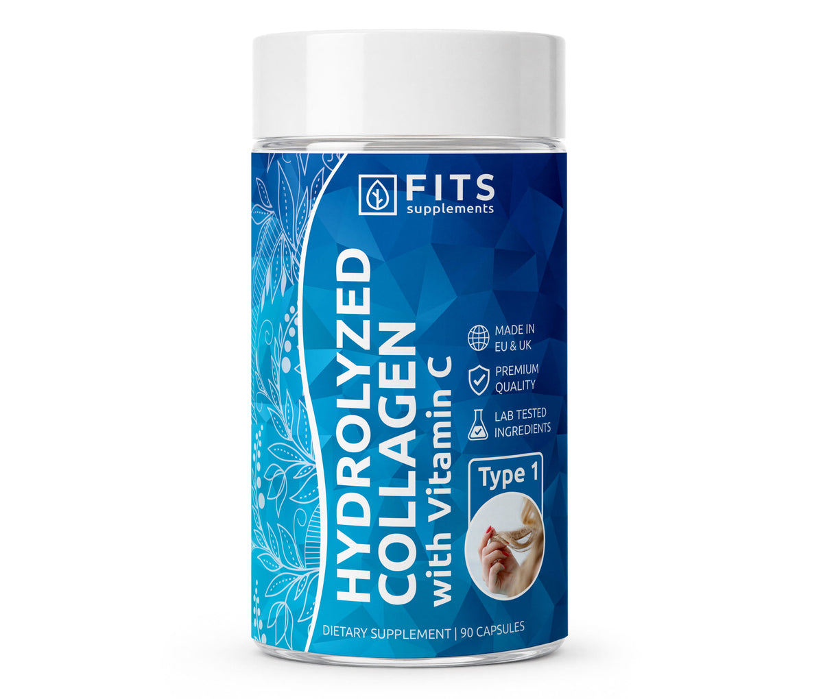 Hydrolyzed Collagen Type 1 with Vitamin C 90 kapselit