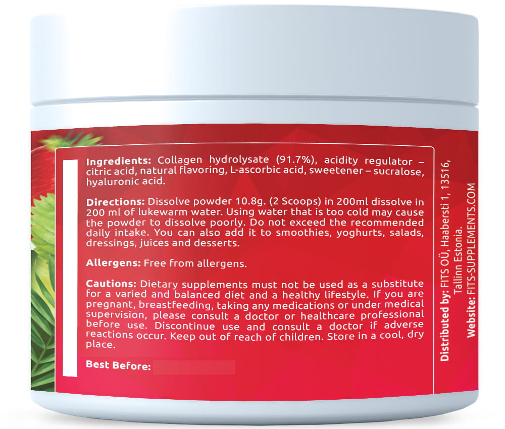 Premium Collagen Fresh Strawberry powder 325g