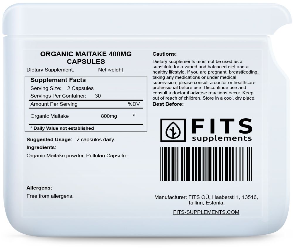 Organic Maitake 400mg kapselit