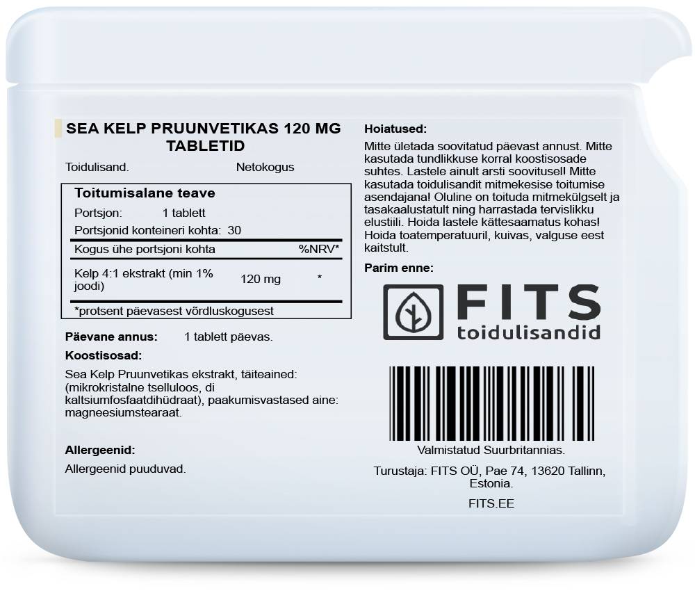 Sea Kelp 120mg 30 tablets