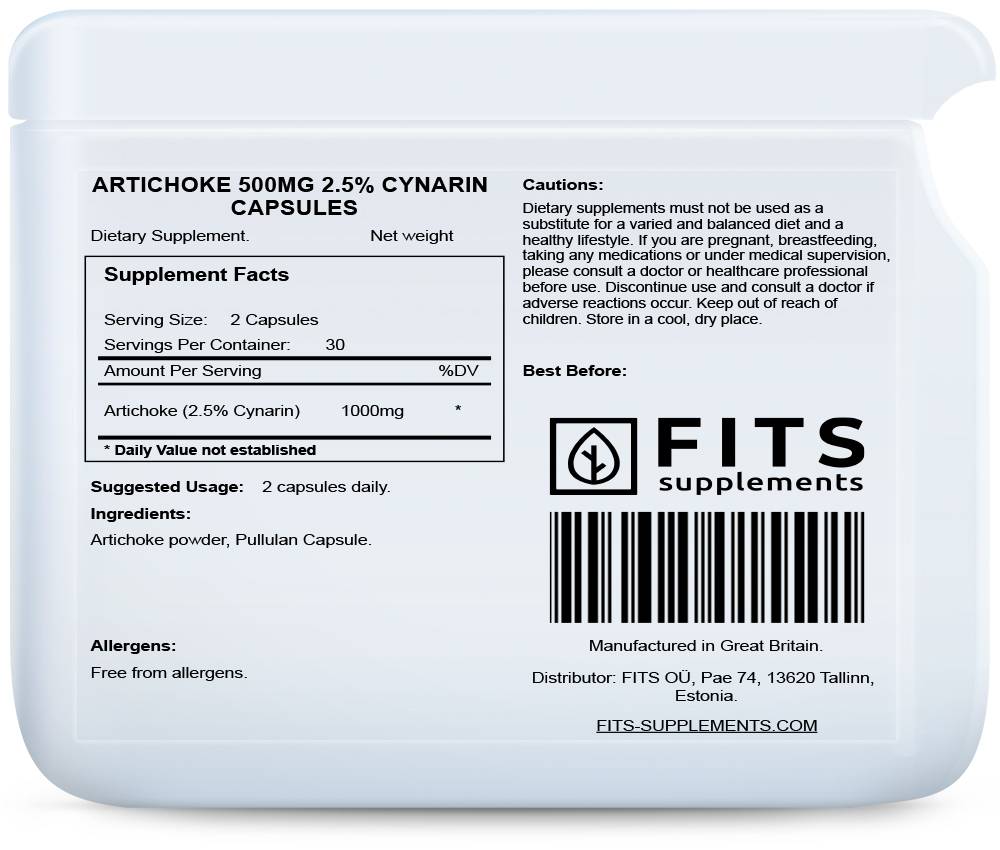 Artisokka 500mg 2.5% Cynarin kapselit