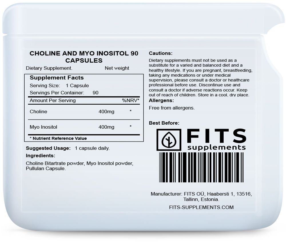 Choline and Myo Inositol 90 kapselia