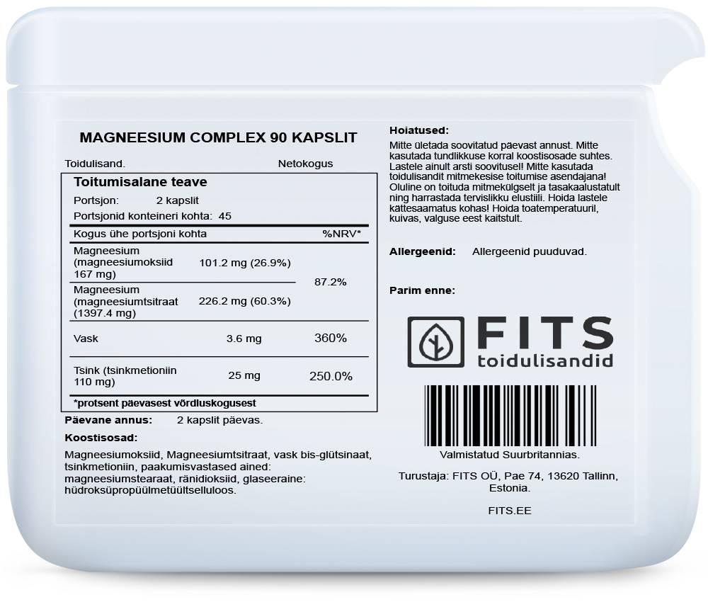 Magnesium Complex 90 kapselia