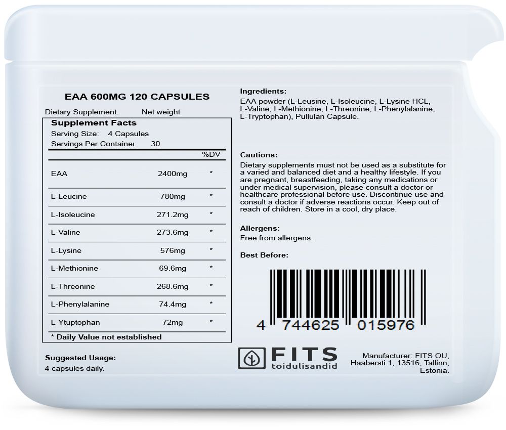 EAA 600mg 120 kapselia