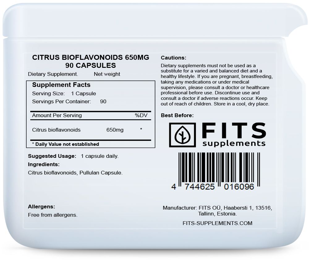 Citrus Bioflavonoids 650mg 90 kapselit