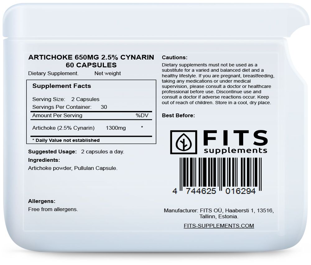 Artisokka 650mg 2.5% Cynarin kapselit