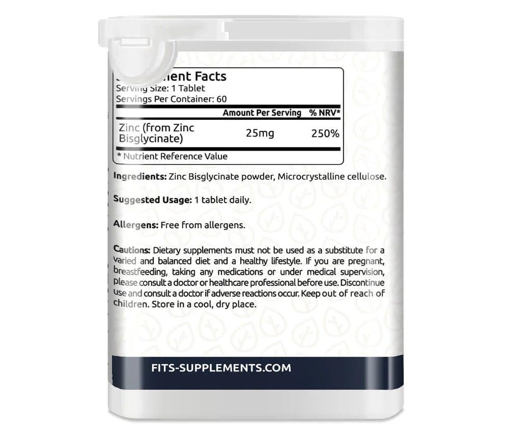 Sinkkibisglysinaatti 25mg 60 tablettia