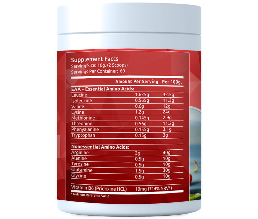 Amino PRO Complex Dark-Sweet Cherries 600g jauhe