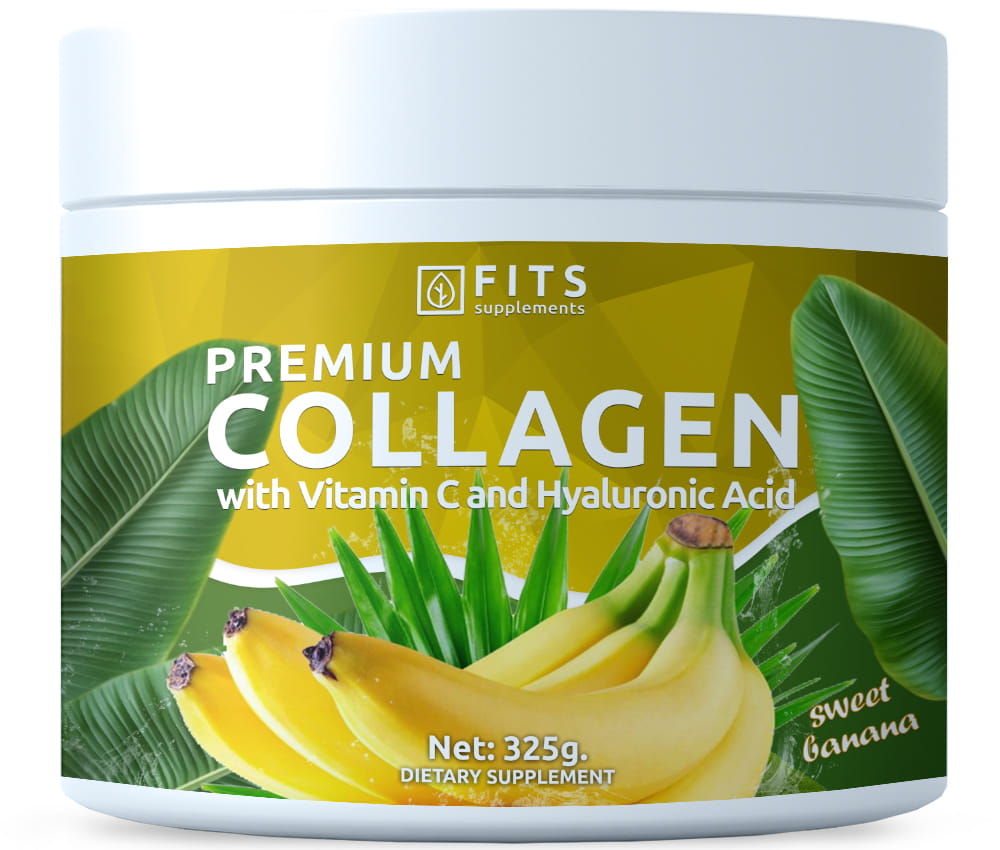 Premium Kollagen Söt Banan 325g pulver