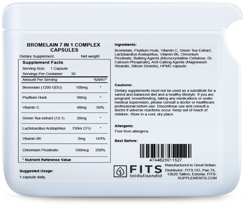 Bromelain 7 in 1 Complex 30 capsules
