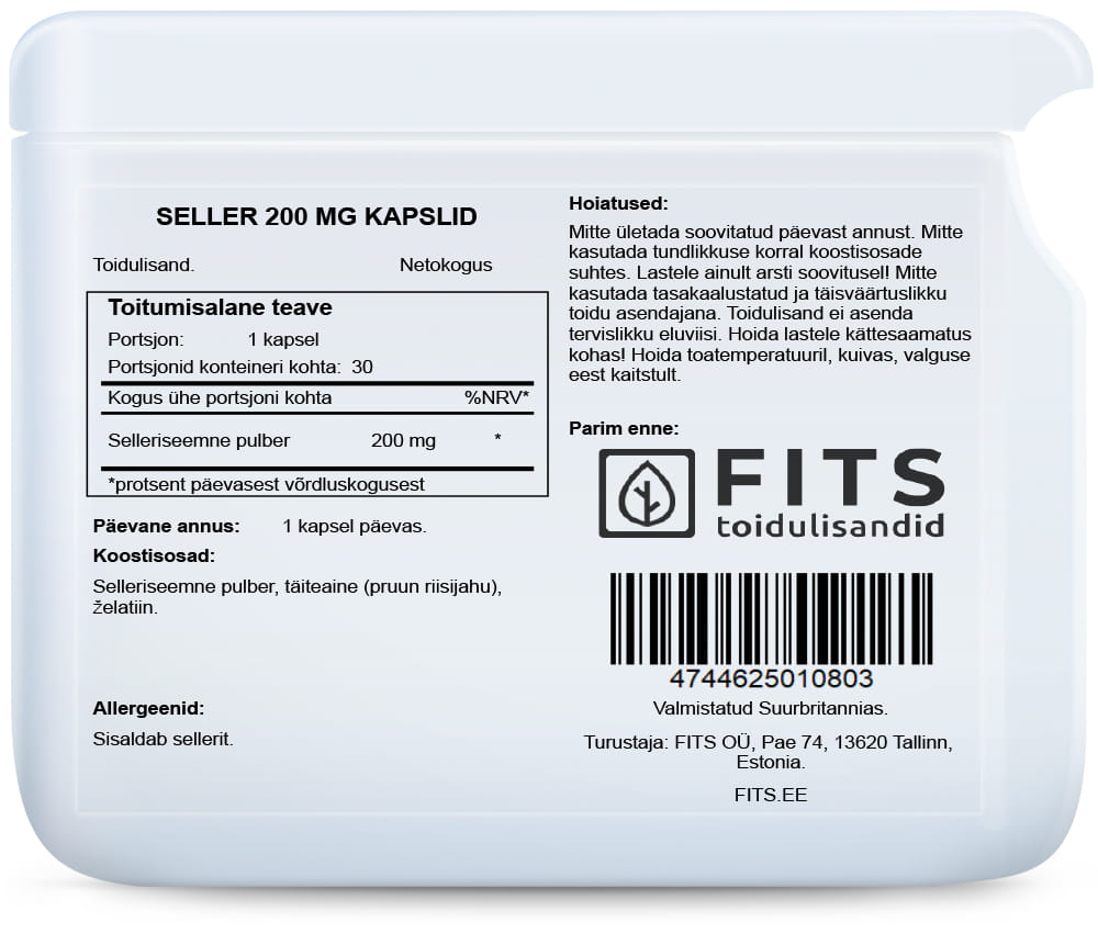Sellerinsiemen 200mg 30 kapselia