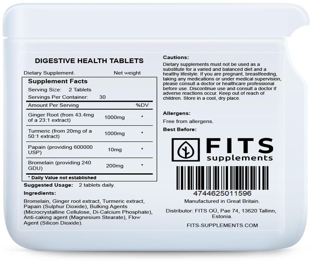 Digestive Health 60 tablets - FITS Dietary Supplements