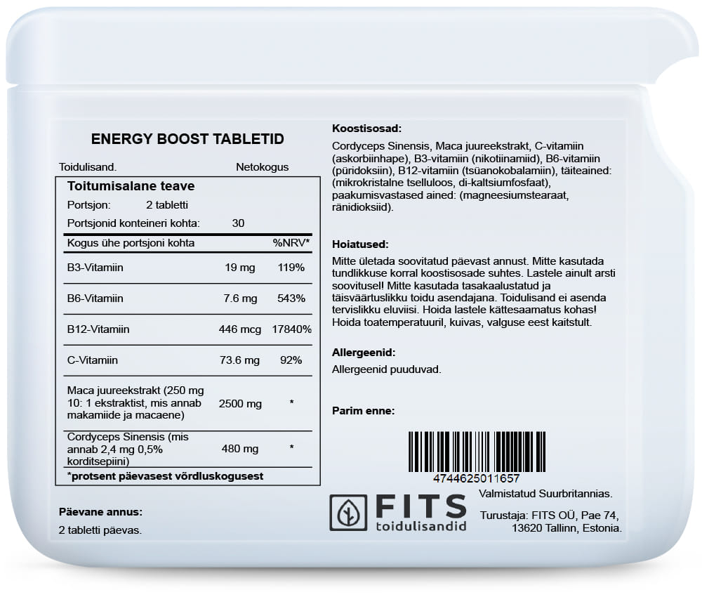 Energy Boost tabletit