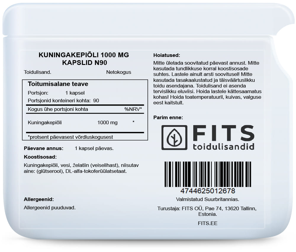 Iltahelokkiöljy 1000mg 90 geelikapselia