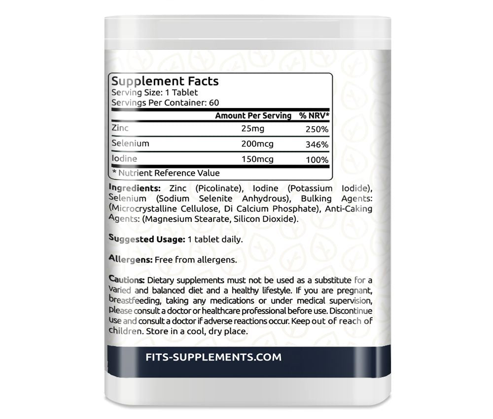 Zinc, Selenium & Iodine 60 tablets
