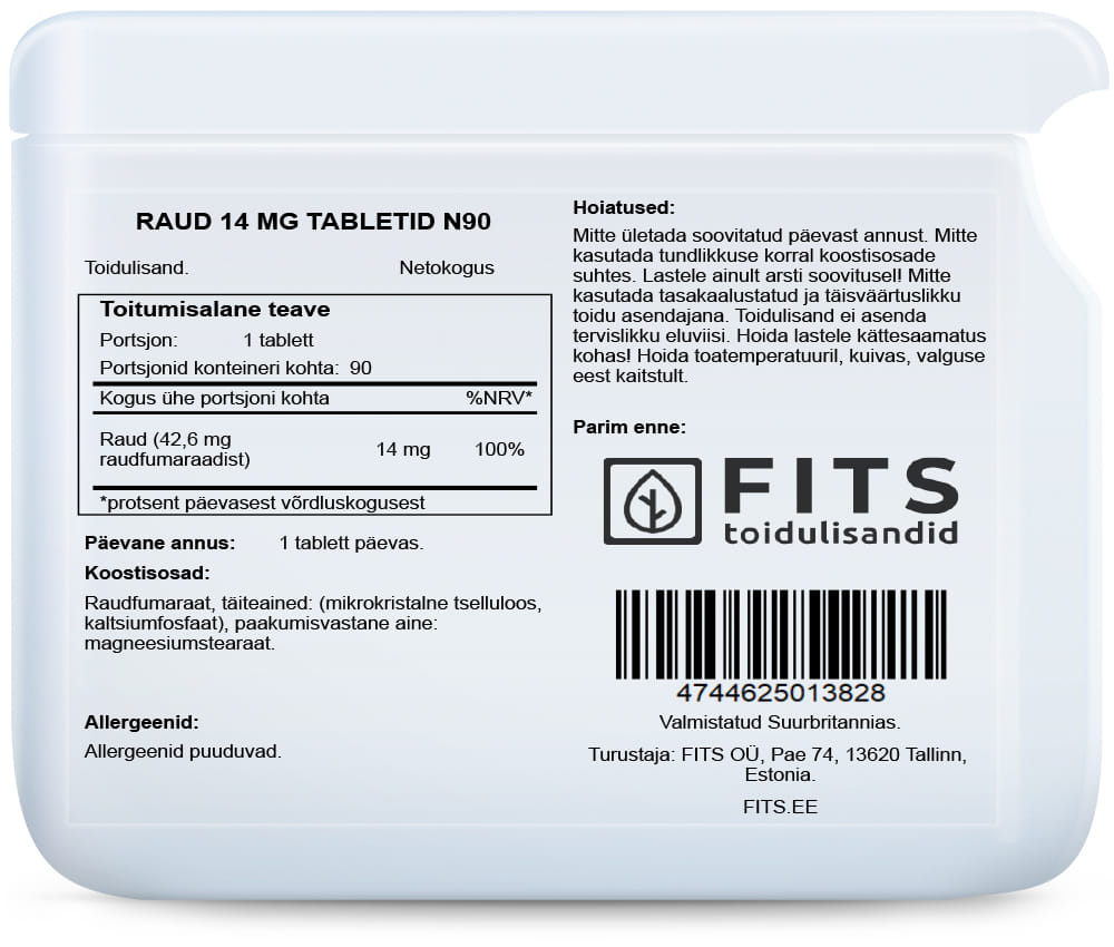 Rauta 14mg 90 tablettia