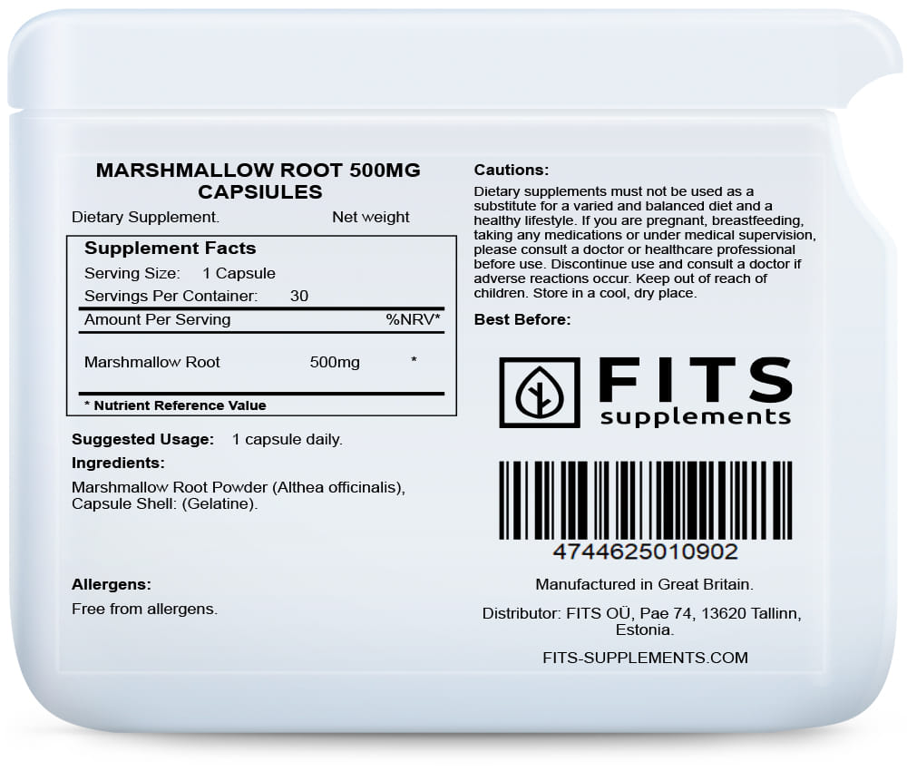 Marshmallow Root 500mg 30 capsules