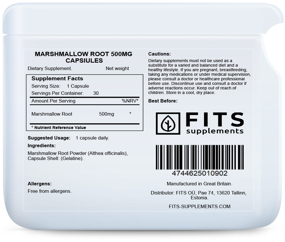 Marshmallow Root 500mg 30 capsules