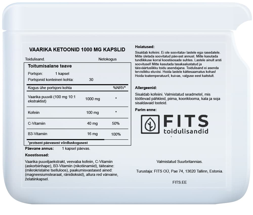 Vadelmaketonit 1000mg kapselit