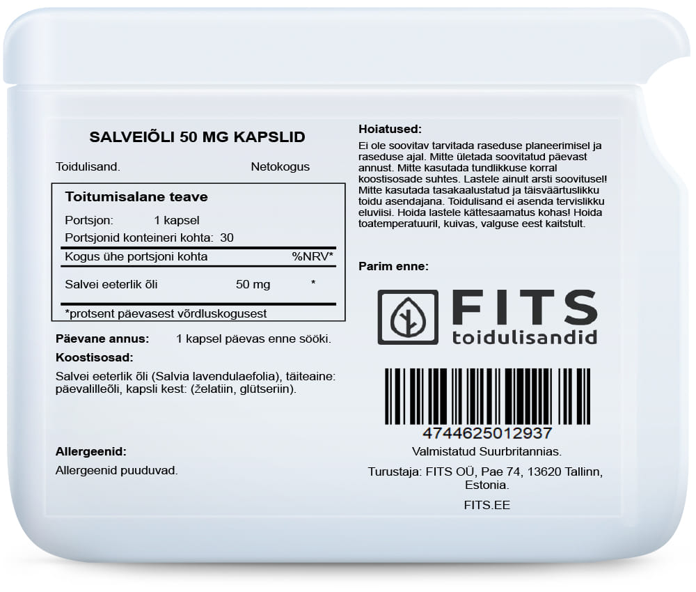 Salviaöljy 50mg kapselit